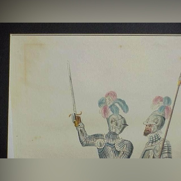 Original SAMUEL RUSH MEYRICK Hand-Colored ARMOR Engravings Plates #64, #75 & #79 - Picture 3 of 14